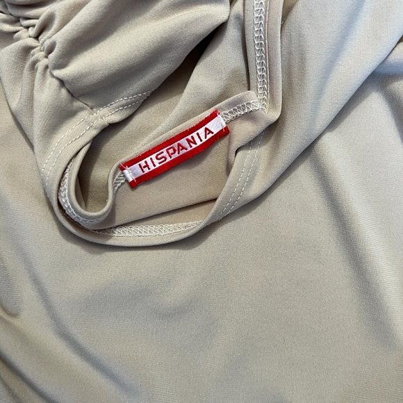 Hispania - Womens Beige Ruched Top Sz. SM/MD - Picture 6 of 7